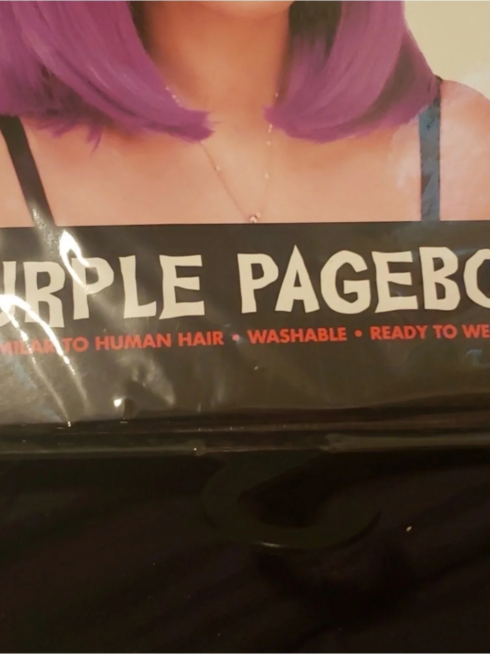 Spirit Bold Purple Pageboy Synthetic Wig with Blunt Bangs